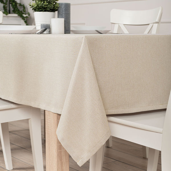 Water Resistant Tablecloth Hemmed Polyester Multiple Rich Colours Fabric Table cloth