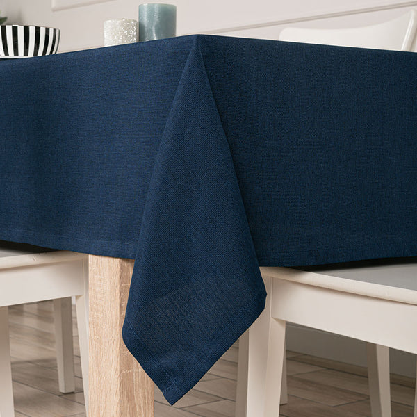 Water Resistant Tablecloth Hemmed Polyester Multiple Rich Colours Fabric Table cloth