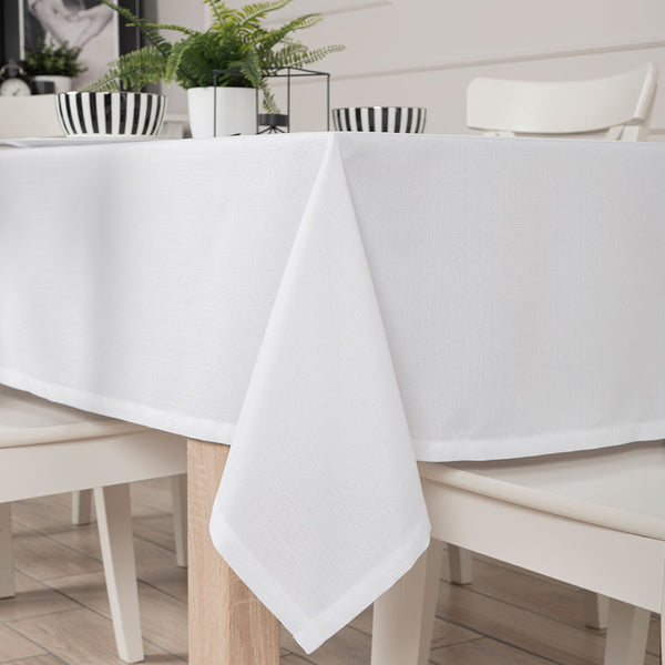 Water Resistant Tablecloth Hemmed Polyester Multiple Rich Colours Fabric Table cloth