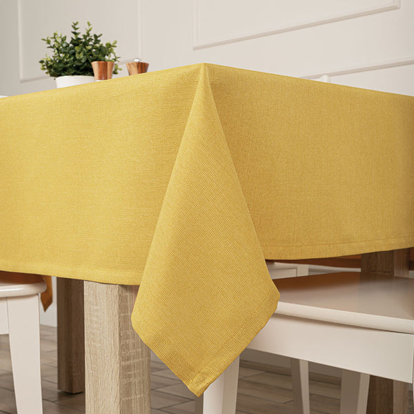 Water Resistant Tablecloth Hemmed Polyester Multiple Rich Colours Fabric Table cloth