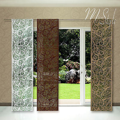 MforStyle Quality Net Lace Window Panel Blind Curtain Fly Screen Slot top and bottom.