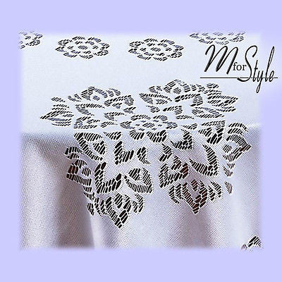Oval Tablecloth White Large or Medium Premium Quality
