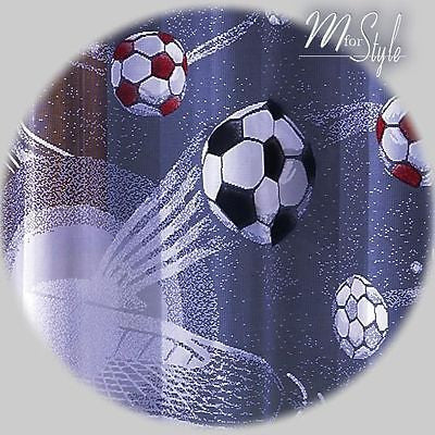 Kids Net Curtain Football Sold by Metres Children Room Decoration SLOT top Many Sizes