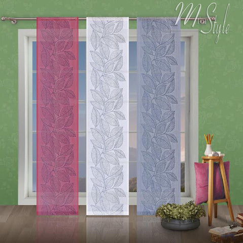 WINDOW CURTAIN PANELS Floral LEAVES fly screen READY TO HANG Many Sizes