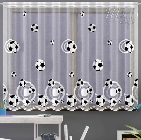 MforStyle Kids Curtain Football Sold by Metres Children Room Decoration SLOT top Many Sizes